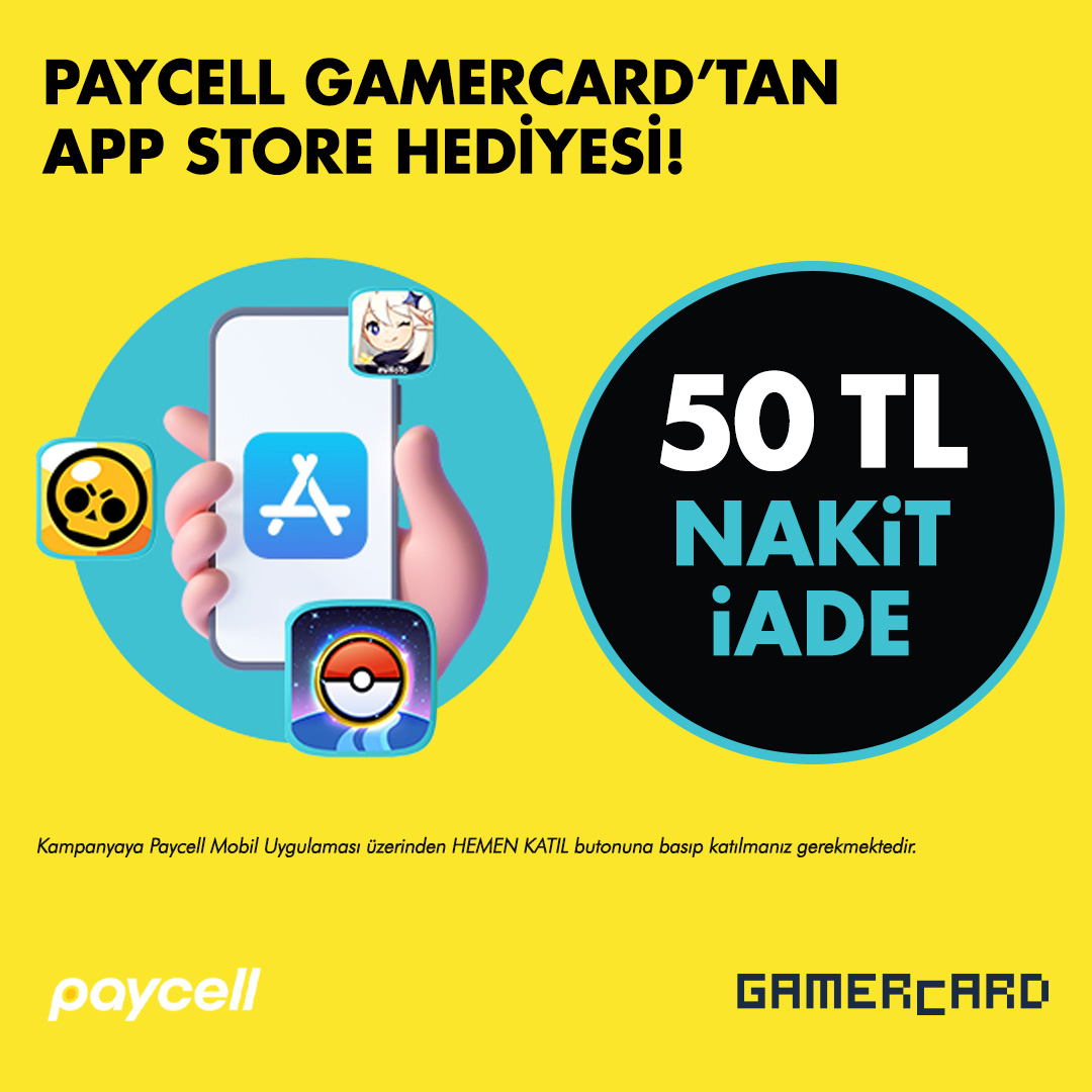 Paycell GAMERCARD’tan App Store Hediyesi